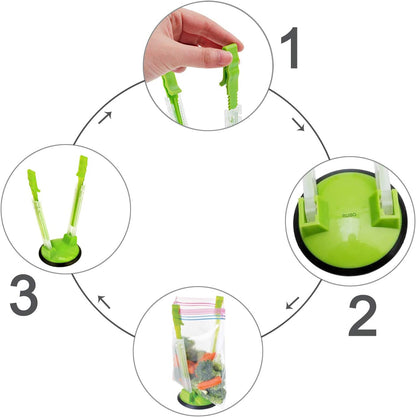 Baggy Rack Holder for Food Prep Bag/Plastic Freezer Bag/Ziplock Bag Holder Stand, Meal Planning/prep Bag Holders,8 Pack