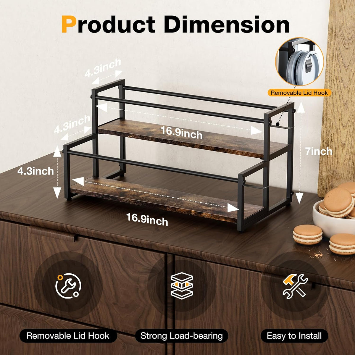 Water Bottle Organizer for Stanley, 3-Tier 8 Bottles Rack with Storage Basket for Cup Accessories, Large Tumbler Holder Stand, Water Bottle Holder Wine Rack