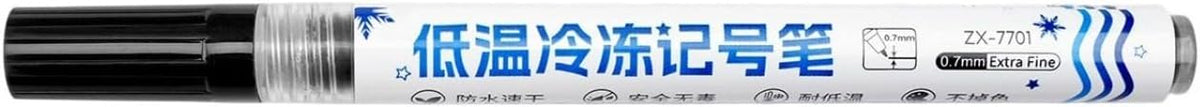 Refrigerator Marker Pen Freezer Marker with Oil Based Inks That Stays Clear in Frosty and Humid Environments Cold