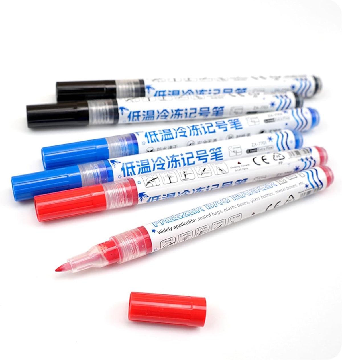 Refrigerator Marker Pen Freezer Marker with Oil Based Inks That Stays Clear in Frosty and Humid Environments Cold