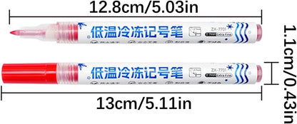 Refrigerator Marker Pen Freezer Marker with Oil Based Inks That Stays Clear in Frosty and Humid Environments Cold