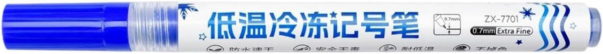 Refrigerator Marker Pen Freezer Marker with Oil Based Inks That Stays Clear in Frosty and Humid Environments Cold