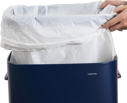 Tammi 14.5 Gal Slim Push Button Trash Can, Limestone Beige