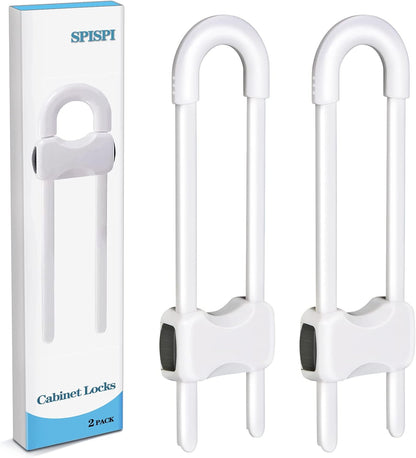 Baby Proofing Cabinets,Cabinet Locks for Babies,White,Pack of 2
