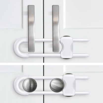 Baby Proofing Cabinets,Cabinet Locks for Babies,White,Pack of 2