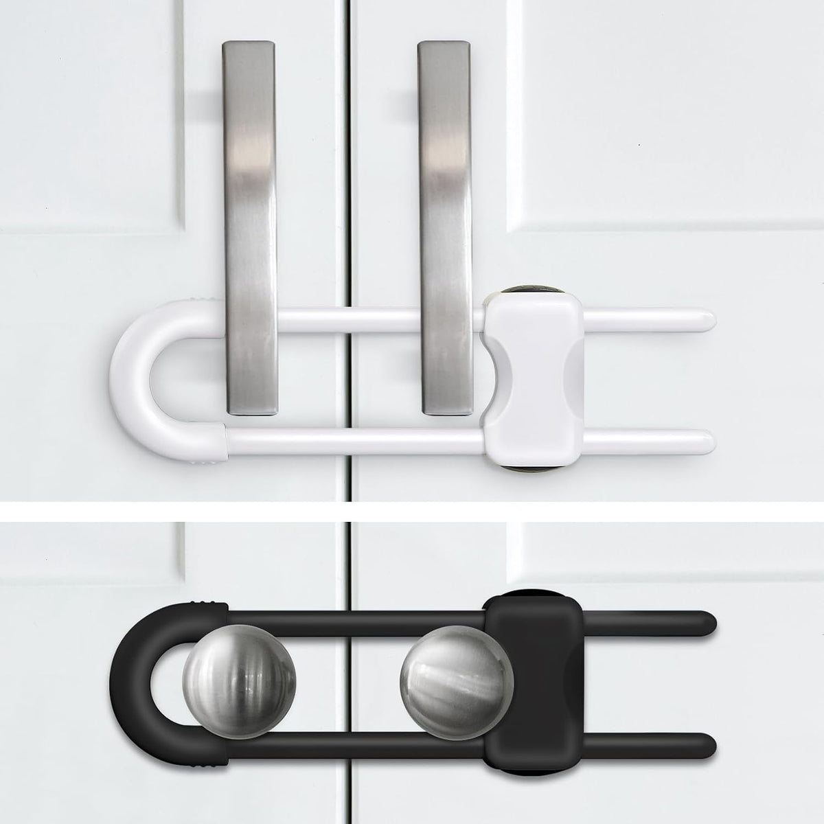 Baby Proofing Cabinets,Cabinet Locks for Babies,White,Pack of 2