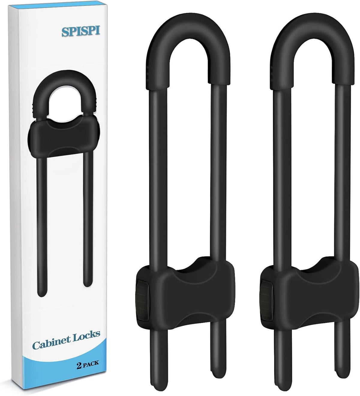 Baby Proofing Cabinets,Cabinet Locks for Babies,White,Pack of 2