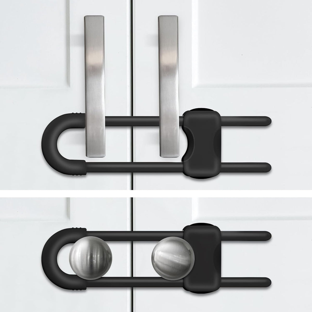 Baby Proofing Cabinets,Cabinet Locks for Babies,White,Pack of 2