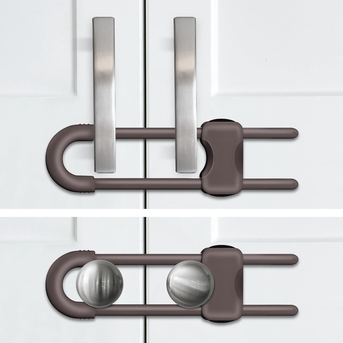 Baby Proofing Cabinets,Cabinet Locks for Babies,White,Pack of 2