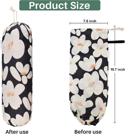 TOGETRUE Plastic Bag Holder, Lightweight Grocery Bag Holder for Plastic Bags, Wall Mount Floral Shopping Bags Dispenser Organizer for Kitchen Pantry Outdoor (Light Grey)