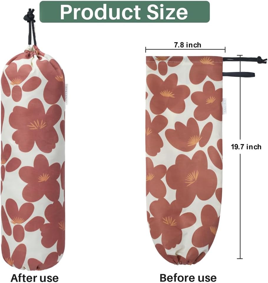 TOGETRUE Plastic Bag Holder, Lightweight Grocery Bag Holder for Plastic Bags, Wall Mount Floral Shopping Bags Dispenser Organizer for Kitchen Pantry Outdoor (Light Grey)
