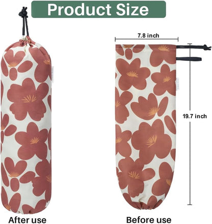 TOGETRUE Plastic Bag Holder, Lightweight Grocery Bag Holder for Plastic Bags, Wall Mount Floral Shopping Bags Dispenser Organizer for Kitchen Pantry Outdoor (Light Grey)