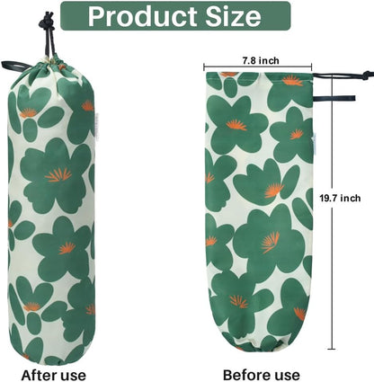TOGETRUE Plastic Bag Holder, Lightweight Grocery Bag Holder for Plastic Bags, Wall Mount Floral Shopping Bags Dispenser Organizer for Kitchen Pantry Outdoor (Light Grey)