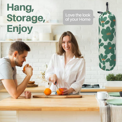 TOGETRUE Plastic Bag Holder, Lightweight Grocery Bag Holder for Plastic Bags, Wall Mount Floral Shopping Bags Dispenser Organizer for Kitchen Pantry Outdoor (Light Grey)