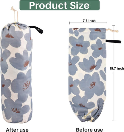 TOGETRUE Plastic Bag Holder, Lightweight Grocery Bag Holder for Plastic Bags, Wall Mount Floral Shopping Bags Dispenser Organizer for Kitchen Pantry Outdoor (Light Grey)