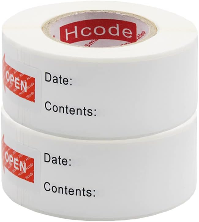 2 x 3'' Self-Adhesive Removable Freezer Food Labels- Easy Clean Leaves No Residue- Cooler Food Storage Freezer Stickers Plastic Paper Perfect for Reusable Containers 2 Roll