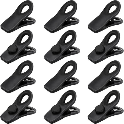 Chip Clips, Magnetic Bag Clips for Food Storage, 12 Pack, Neutral