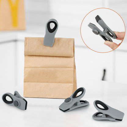 Chip Clips, Magnetic Bag Clips for Food Storage, 12 Pack, Neutral