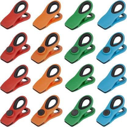 Chip Clips, Magnetic Bag Clips for Food Storage, 12 Pack, Neutral