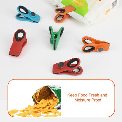 Chip Clips, Magnetic Bag Clips for Food Storage, 12 Pack, Neutral