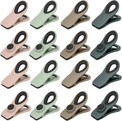 Chip Clips, Magnetic Bag Clips for Food Storage, 12 Pack, Neutral