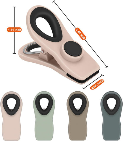 Chip Clips, Magnetic Bag Clips for Food Storage, 12 Pack, Neutral