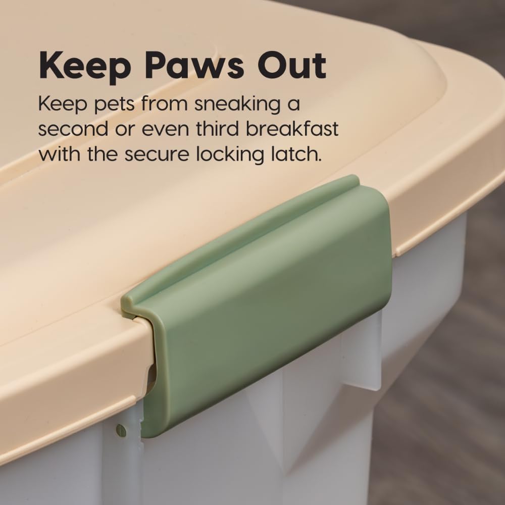 Dog Food Storage Container, Up to 58 lbs, Smoke Black, Made in USA | Wheels for Mobility, Airtight Seal, BPA-Free, Best for Bird Seed, Cat food, Cat Litter, Chicken Feed, Pellets