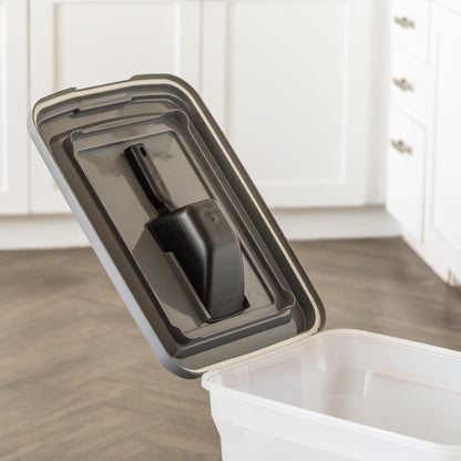 Dog Food Storage Container, Up to 58 lbs, Smoke Black, Made in USA | Wheels for Mobility, Airtight Seal, BPA-Free, Best for Bird Seed, Cat food, Cat Litter, Chicken Feed, Pellets