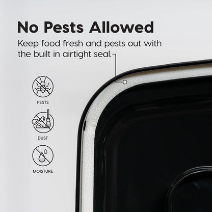 Dog Food Storage Container, Up to 58 lbs, Smoke Black, Made in USA | Wheels for Mobility, Airtight Seal, BPA-Free, Best for Bird Seed, Cat food, Cat Litter, Chicken Feed, Pellets