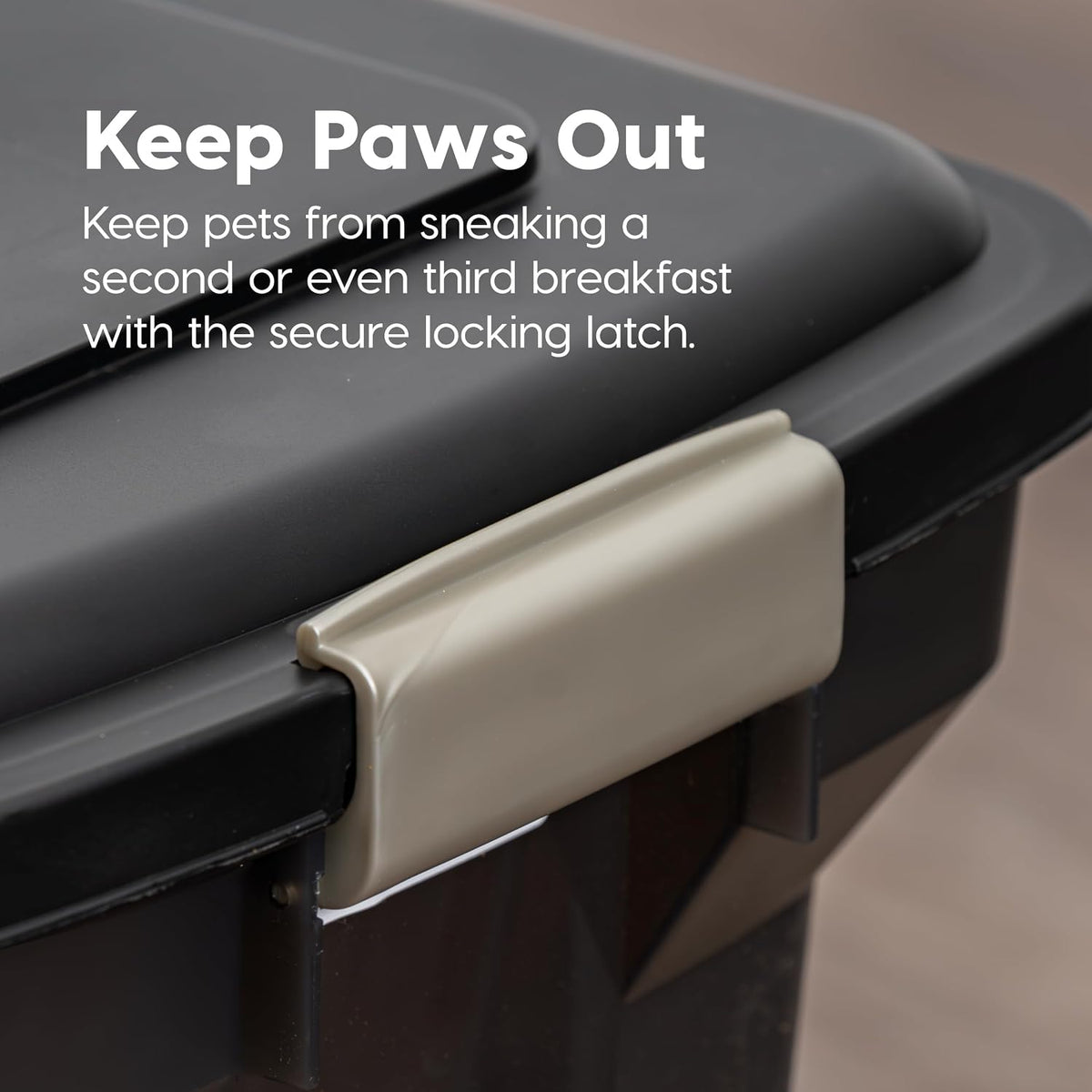 Dog Food Storage Container, Up to 58 lbs, Smoke Black, Made in USA | Wheels for Mobility, Airtight Seal, BPA-Free, Best for Bird Seed, Cat food, Cat Litter, Chicken Feed, Pellets