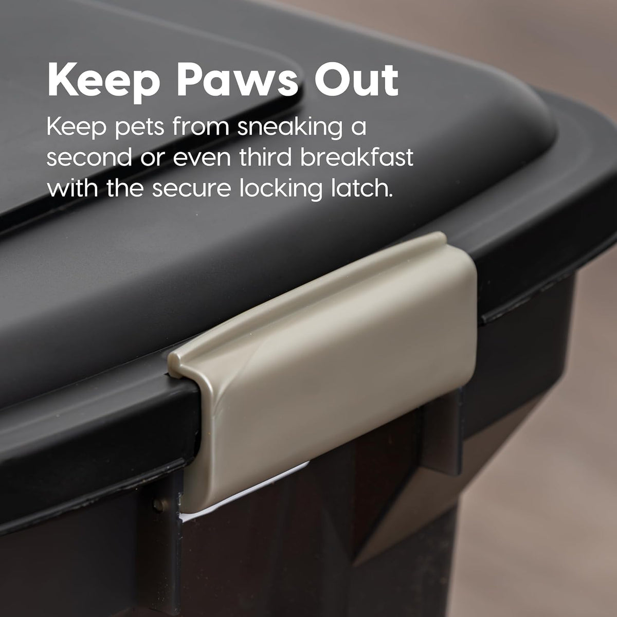 Dog Food Storage Container, Up to 58 lbs, Smoke Black, Made in USA | Wheels for Mobility, Airtight Seal, BPA-Free, Best for Bird Seed, Cat food, Cat Litter, Chicken Feed, Pellets
