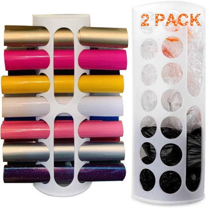 Plastic Bag Holder for Grocery Bags，Large Capacity Plastic Bag Dispenser, Multiple Grocery Bag Storage Organizer, Wall Mount Kitchen Trash Bag Holder(White)