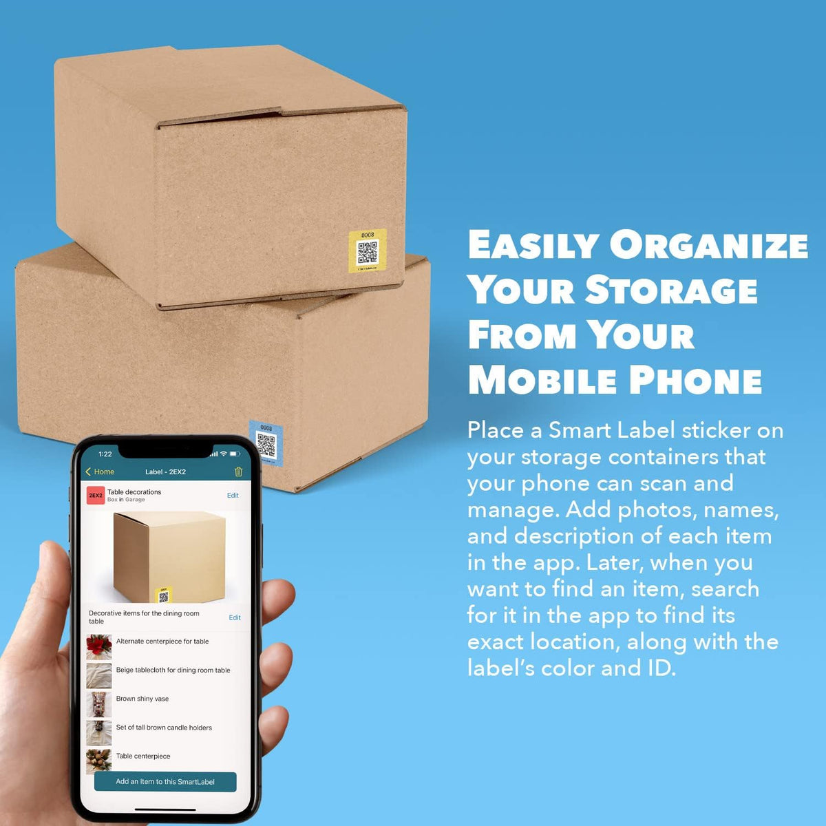 QR Code Labels for Storage, Organization, Moving & Inventory