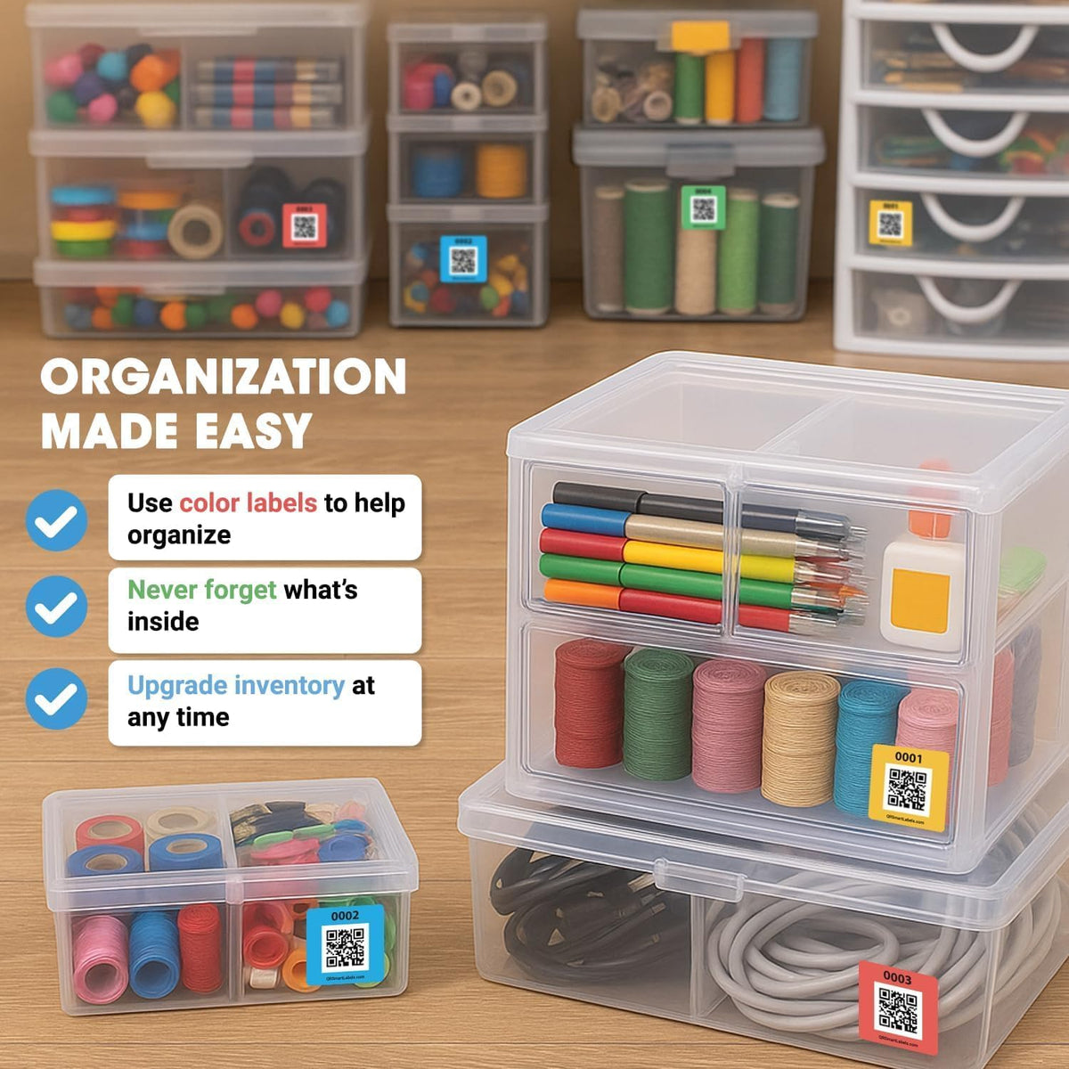 QR Code Labels for Storage, Organization, Moving & Inventory