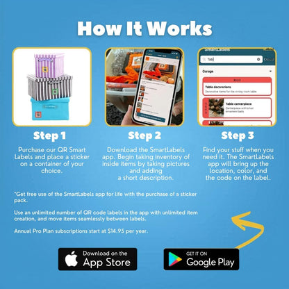 QR Code Labels for Storage, Organization, Moving & Inventory