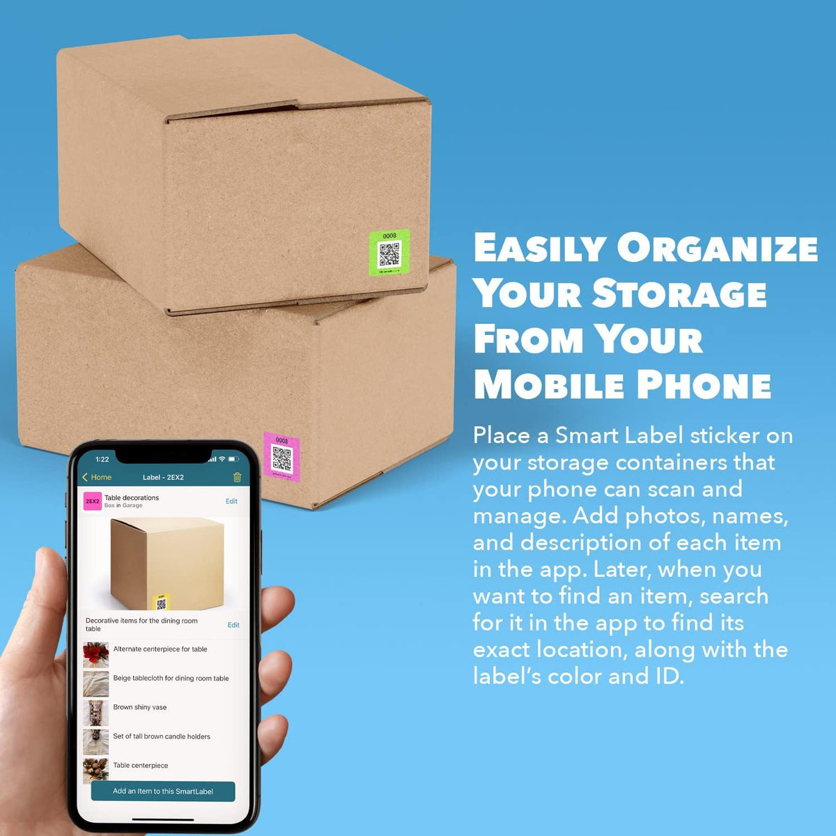 QR Code Labels for Storage, Organization, Moving & Inventory