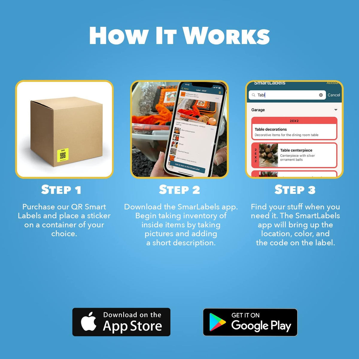 QR Code Labels for Storage, Organization, Moving & Inventory