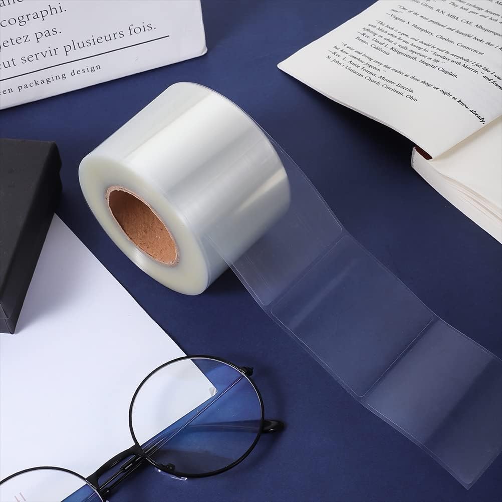 500 Clear Label Protectors, 3.15 x 1.2 in, Waterproof Barcode Covers | Pvc Film, Rounded Corners, Resists Water And Scratches, Helps Prevent Peeling, For Books, Labels, Library And Office Use