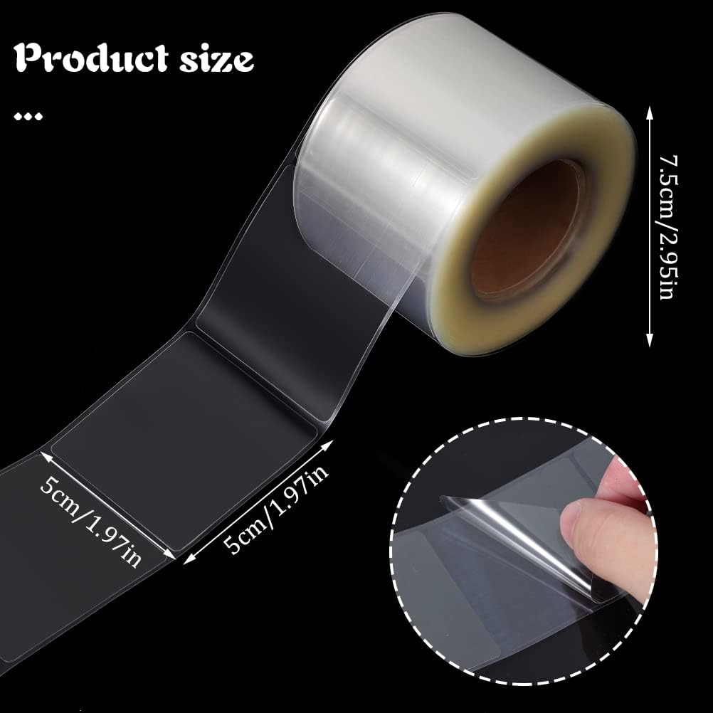 500 Clear Label Protectors, 3.15 x 1.2 in, Waterproof Barcode Covers | Pvc Film, Rounded Corners, Resists Water And Scratches, Helps Prevent Peeling, For Books, Labels, Library And Office Use