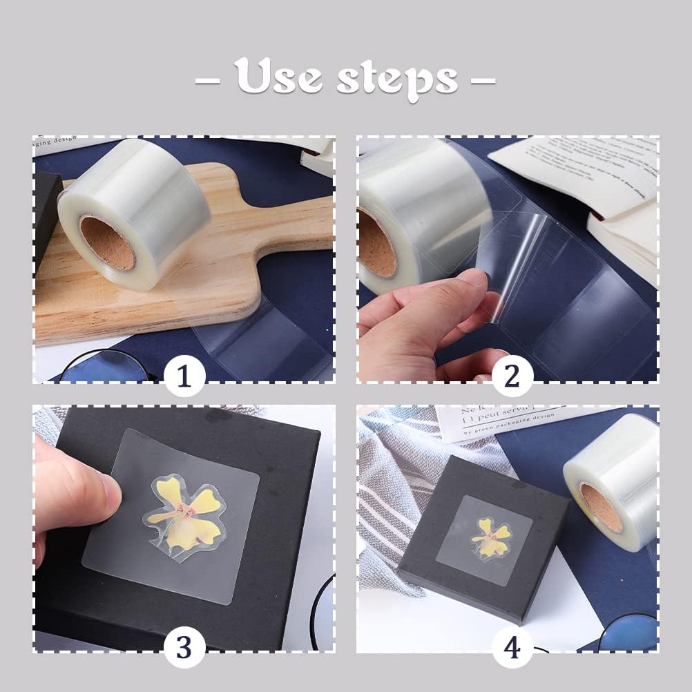 500 Clear Label Protectors, 3.15 x 1.2 in, Waterproof Barcode Covers | Pvc Film, Rounded Corners, Resists Water And Scratches, Helps Prevent Peeling, For Books, Labels, Library And Office Use