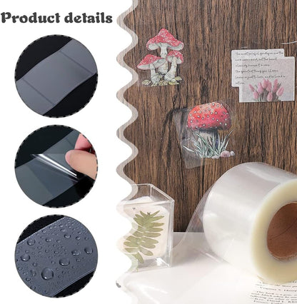 500 Clear Label Protectors, 3.15 x 1.2 in, Waterproof Barcode Covers | Pvc Film, Rounded Corners, Resists Water And Scratches, Helps Prevent Peeling, For Books, Labels, Library And Office Use