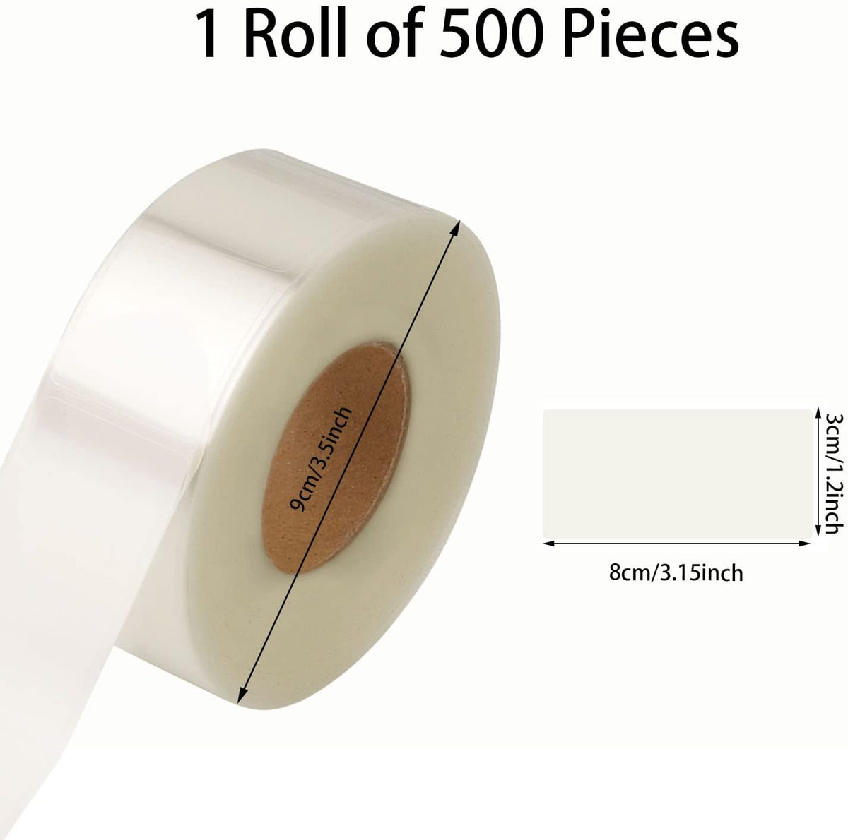 500 Clear Label Protectors, 3.15 x 1.2 in, Waterproof Barcode Covers | Pvc Film, Rounded Corners, Resists Water And Scratches, Helps Prevent Peeling, For Books, Labels, Library And Office Use
