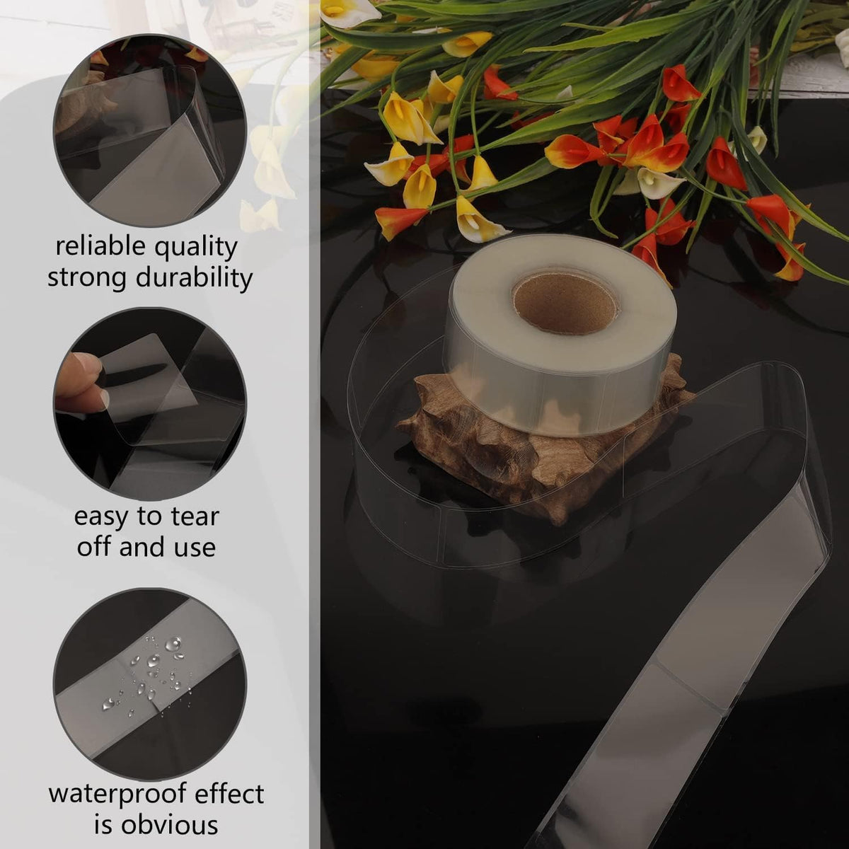 500 Clear Label Protectors, 3.15 x 1.2 in, Waterproof Barcode Covers | Pvc Film, Rounded Corners, Resists Water And Scratches, Helps Prevent Peeling, For Books, Labels, Library And Office Use
