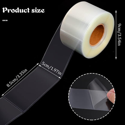 500 Clear Label Protectors, 3.15 x 1.2 in, Waterproof Barcode Covers | Pvc Film, Rounded Corners, Resists Water And Scratches, Helps Prevent Peeling, For Books, Labels, Library And Office Use