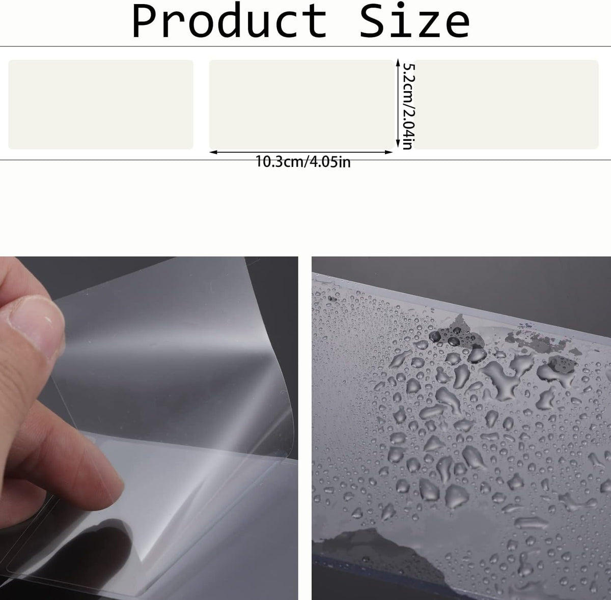 500 Clear Label Protectors, 3.15 x 1.2 in, Waterproof Barcode Covers | Pvc Film, Rounded Corners, Resists Water And Scratches, Helps Prevent Peeling, For Books, Labels, Library And Office Use