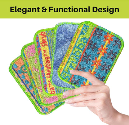 ! Skrubba Reusable Dish Scrubbers – Non-Scratch Scouring Pads for Kitchen & Household – Eco-Friendly, Dishwasher Safe Scrub Sponges for Dishes, Pots & Pans (Vogue)