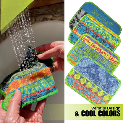 ! Skrubba Reusable Dish Scrubbers – Non-Scratch Scouring Pads for Kitchen & Household – Eco-Friendly, Dishwasher Safe Scrub Sponges for Dishes, Pots & Pans (Vogue)