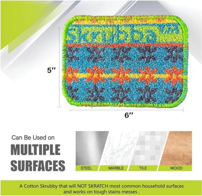 ! Skrubba Reusable Dish Scrubbers – Non-Scratch Scouring Pads for Kitchen & Household – Eco-Friendly, Dishwasher Safe Scrub Sponges for Dishes, Pots & Pans (Vogue)