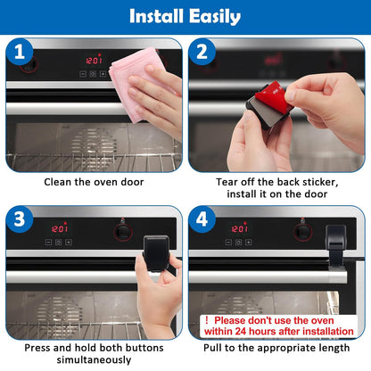 1.8x3.1 Inch Childproof Oven Door Lock 2 Pack Updated Oven Front Lock Child Safety Oven Lock Baby Proofing