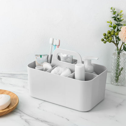 2 Pack Caddy Organizer with Handle, Portable Plastic Caddy, Storage Organization for Cleaning, Bath, Makeup, Art, Craft, Stationery, Classroom and Office, Tote Organizer